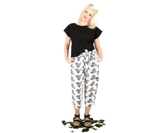 Vietto linen trousers Wildflowers pattern