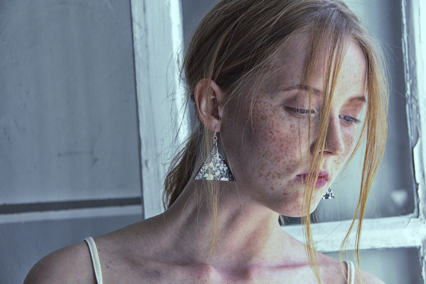 Vietto Bloom triangle earrings