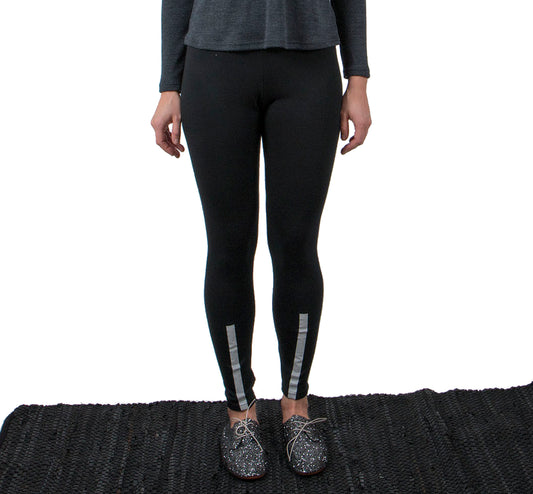 Vietto merinovillaiset heijastinleggingsit musta